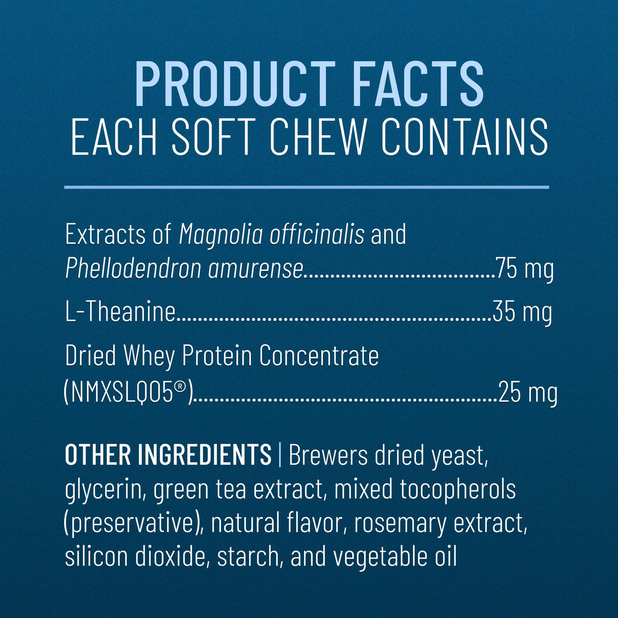 Nutramax Solliquin Calming Behavioral Health Supplement for Small to Medium Dogs and Cats - With L-Theanine, Magnolia / Phellodendron, and Whey Protein Concentrate, 75 Soft Chews
