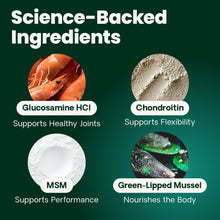 Load image into Gallery viewer, VetriScience Healthy Hip & Joint Chews, GlycoFlex Glucosamine and Green-Lipped Mussel Joint Support Supplement for Dogs, Promote Mobility and Protect Joints, Chicken, 120 Count