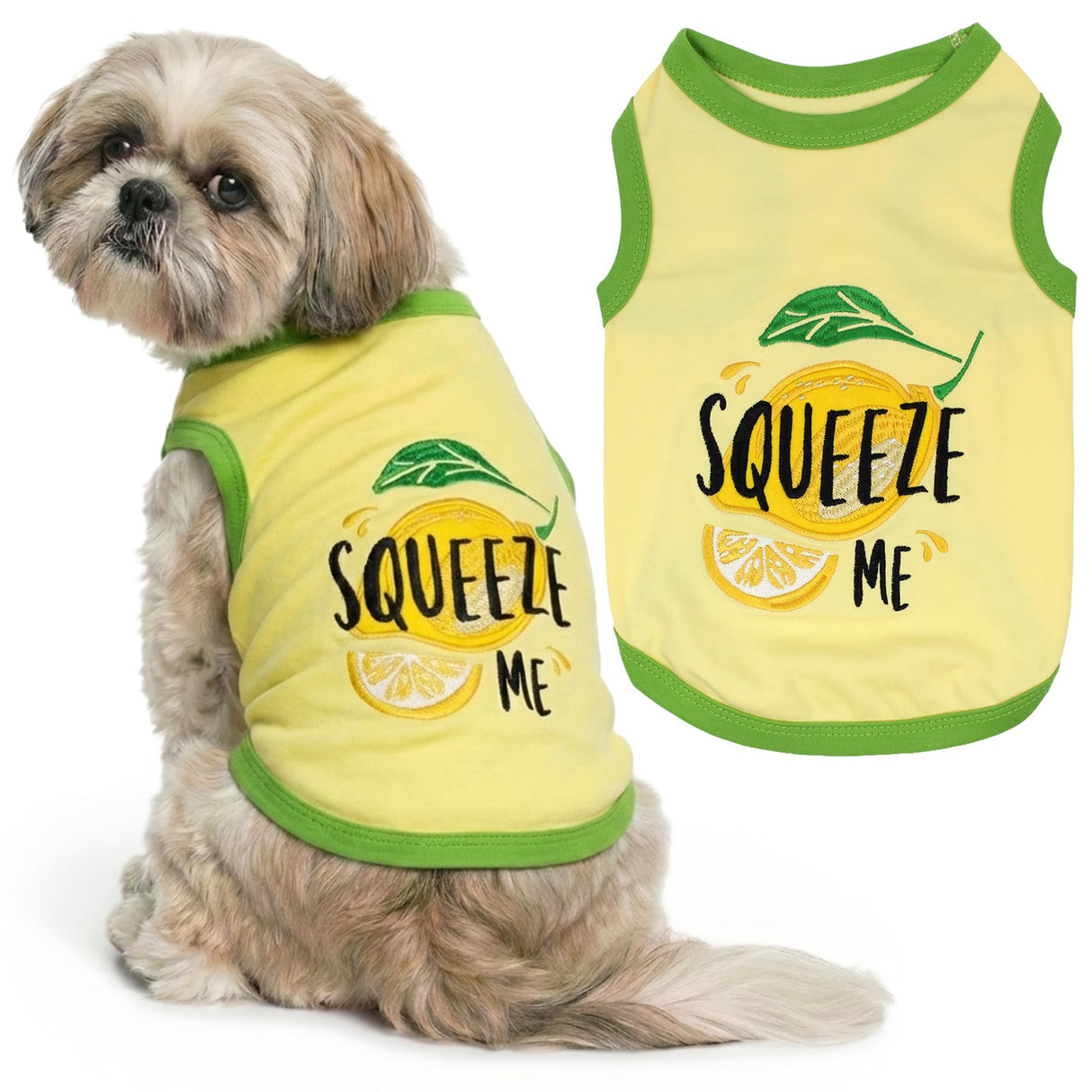 Parisian Pet Dog Shirt – 100% Cotton Shirts for Medium Dogs – Sleeveless Puppy Vest – Lightweight and Breathable Pet Apparel – Pullover Summer Dog Clothes - Stretchy Funny T Shirts for Dogs