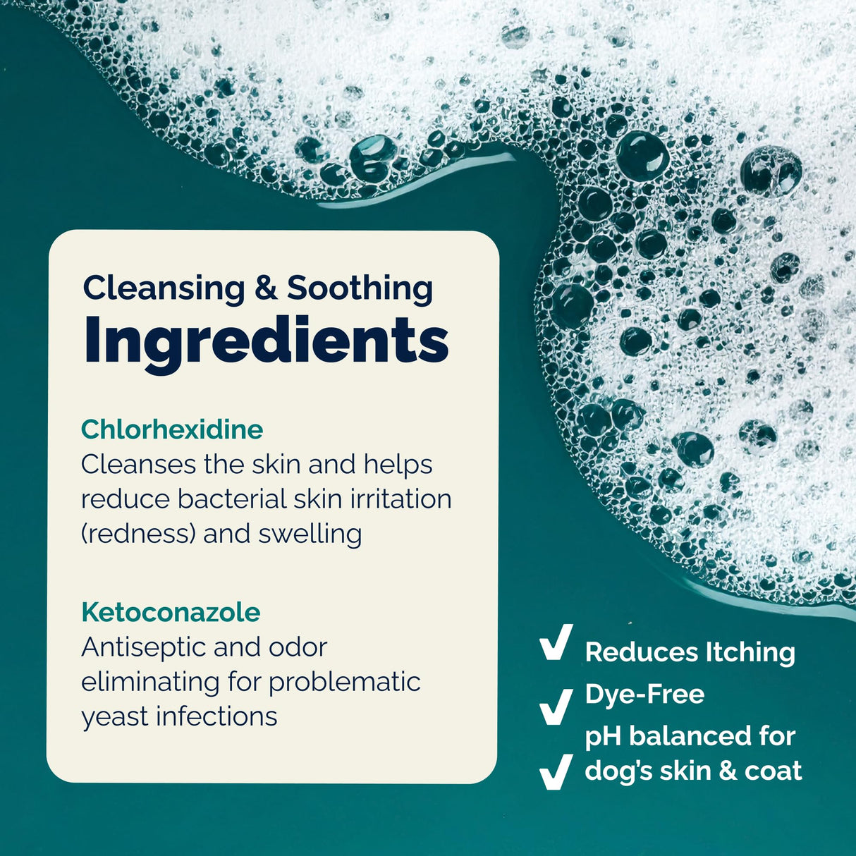 Vetnique Dermabliss Advanced Vet Strength Chlorhexidine for Dogs - Antibacterial Medicated Dog Shampoo - for Skin Infections & Irritation, Hot Spots & Redness Relief (Medicated Shampoo, 16oz)