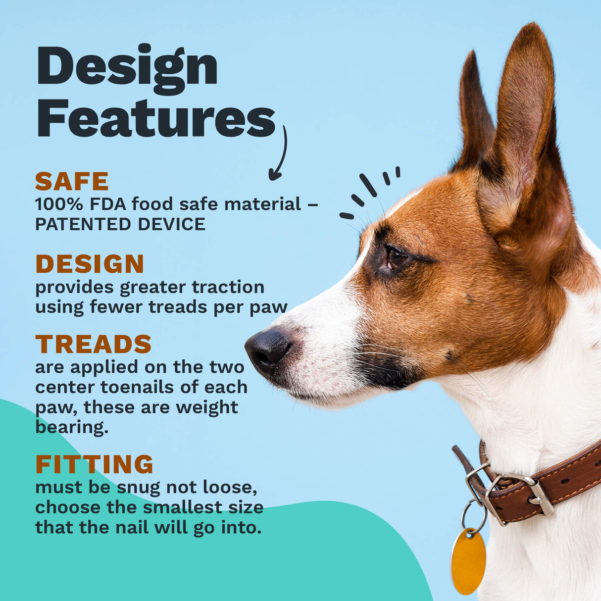 TAKTIKAL Dr. McHenry's Dog Toe Treads, Set of 24, Adhesive, Cleaning Brush, Increased Traction, Mobility Support, Large Kit- Weight: 40-60 lbs. Net Weight 1.6 oz.