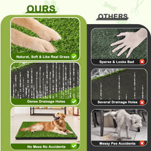 Load image into Gallery viewer, Dog Grass Pad with Tray, 34''X23'' Large Artificial Turf Grass Potty, Reusable Puppy Pee Pads for Dogs, Portable Dog Litter Box for Indoor/Outdoor Potty Training Toilet
