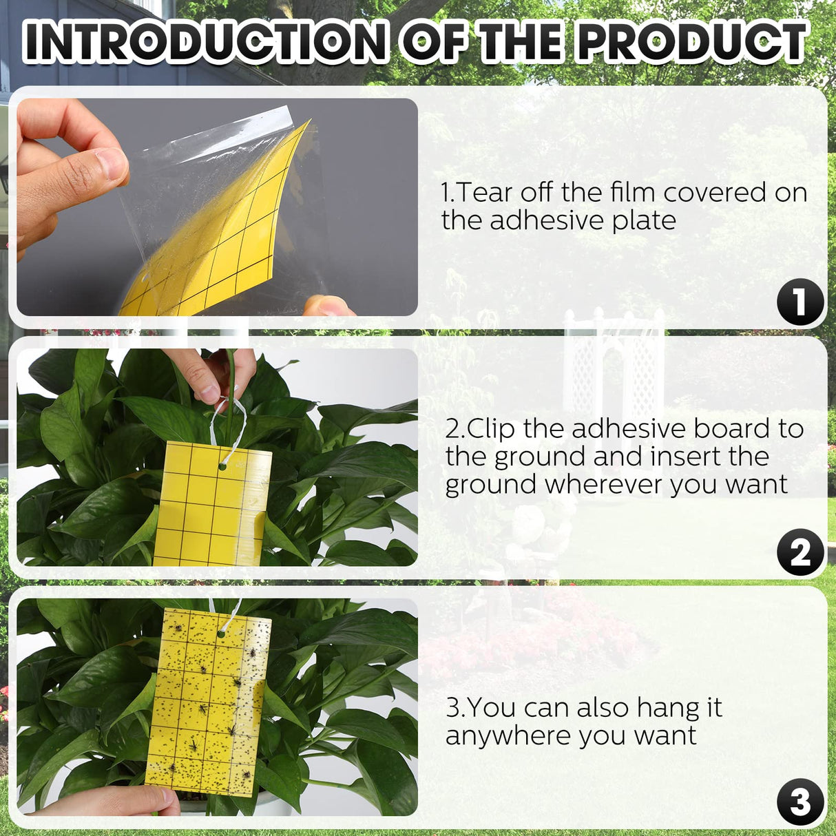 200 Pcs Yellow Sticky Trap for Gnats 3*5 Inch Sticky Fruit Fly Trap with Tie Dual-Side Plant Sticky Trap for Flying Insect Fungus Bugs Sticky Catcher Trap Sticky Flying Sticky Trap for Indoor Outdoor