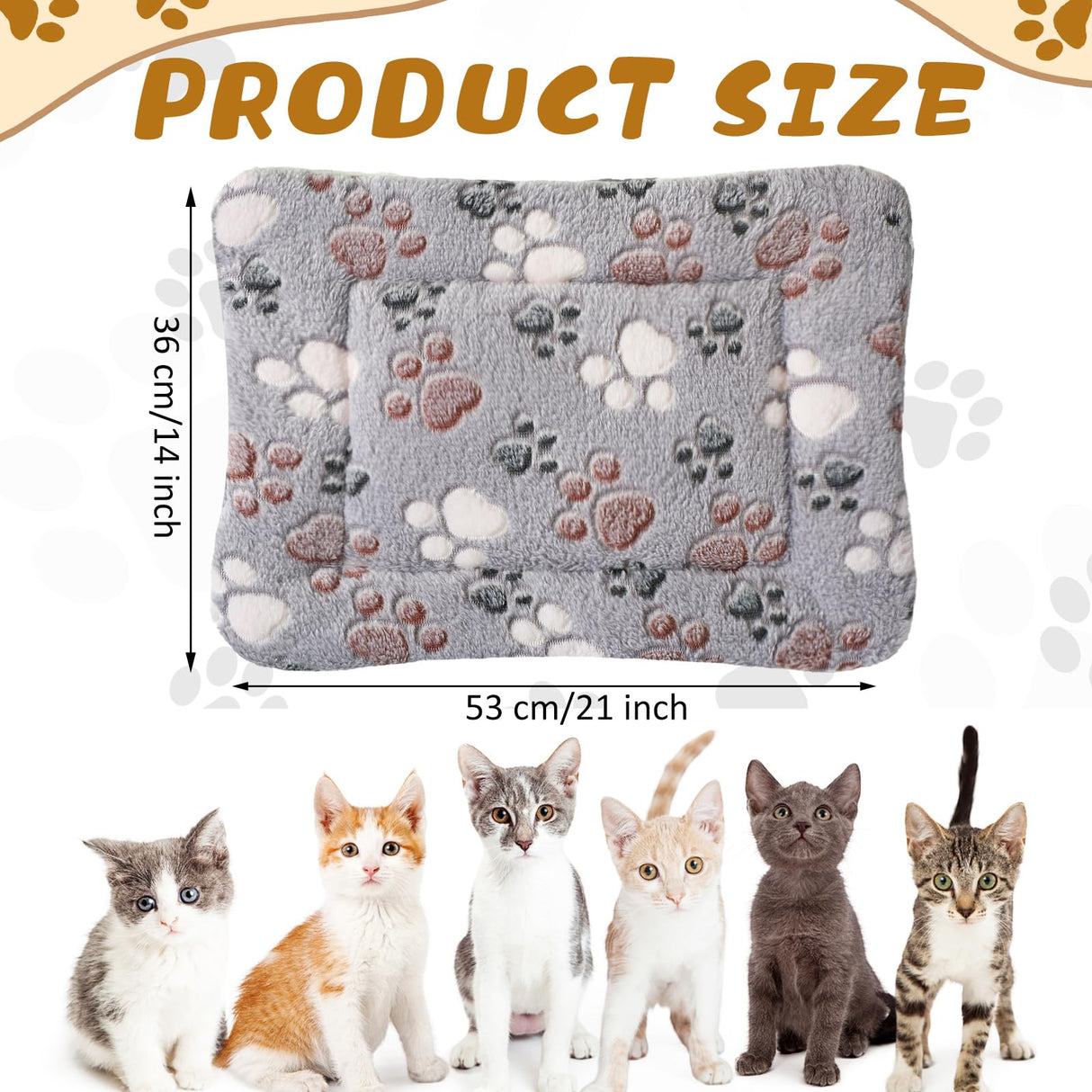 Tuanse 4 Pack Ultra Soft Dog Cat Bed Mat Small Animal Guinea Pig Bed with Cute Print Reversible Fleece Dog Crate Kennel Pad Cozy Washable Thickened Hamster Pet Beds Mat(21 x14 Inches,Light Gray)