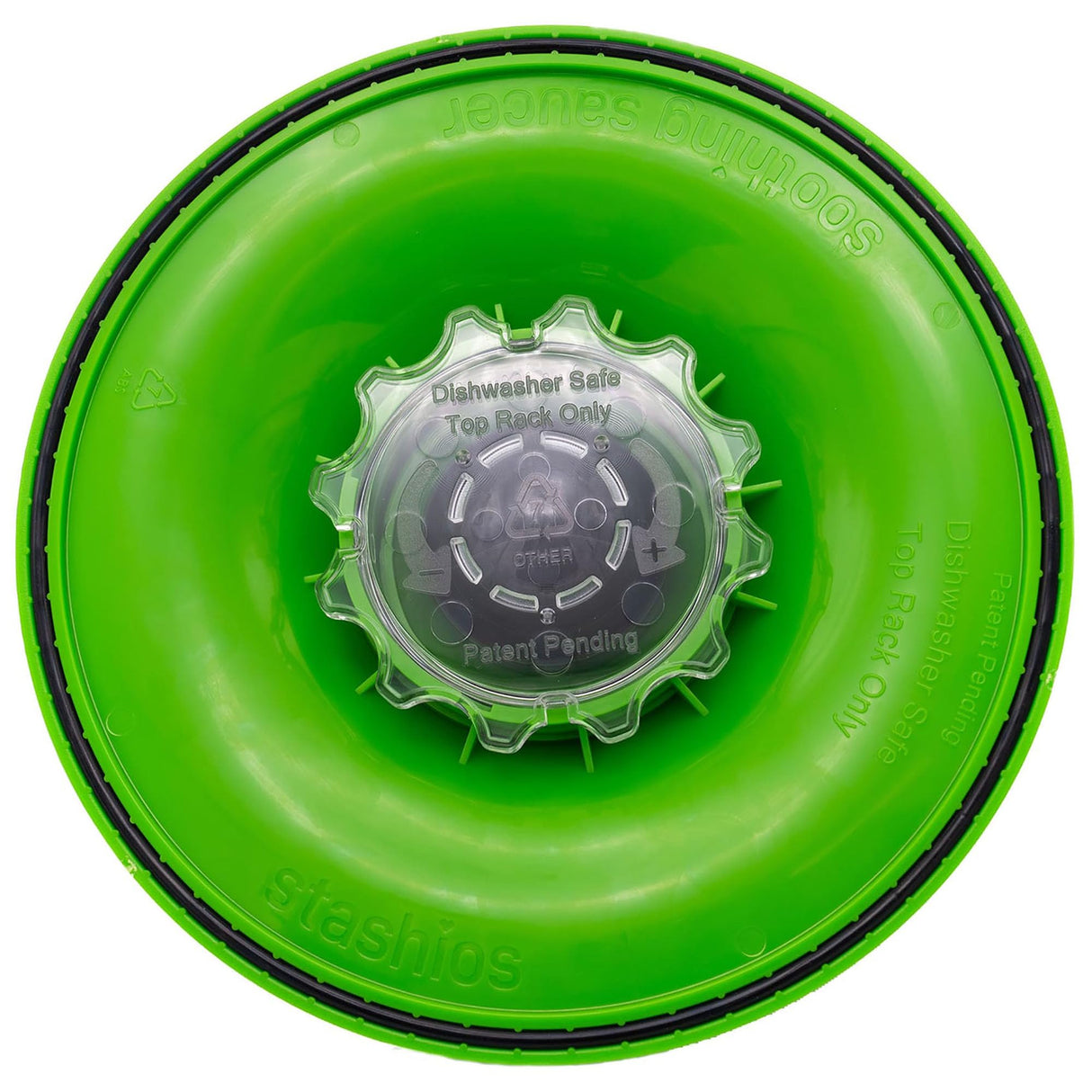 Stashios: Soothing Saucer - Dogs Slow-Licking Device, Rolling Ball Dispenses Liquid, Pet Calming Activity, Fill W/Liquid Treats-Broth-Soothing Sauce