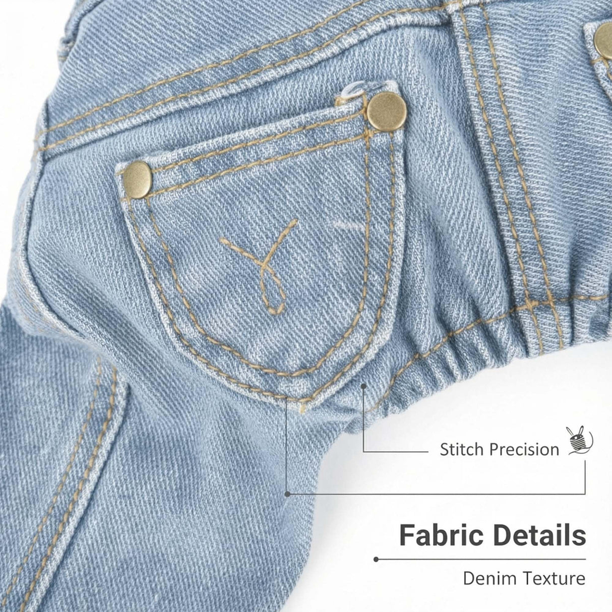 FLAdorepet Classic Dog Denim Jumpsuit Overalls,Dog Pet Cat Jeans Pants Clothes,Puppy Cowboy Costumes Outfits for Chihuahua Yorkie Dachshund (Light Blue, X-Large)