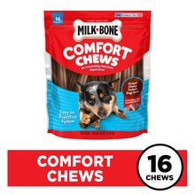Load image into Gallery viewer, Milk-Bone Comfort Chews, Rawhide Free Dog Treats with Unique Chewy Texture and Real Beef, 16 Chews, Easy on Digestive System