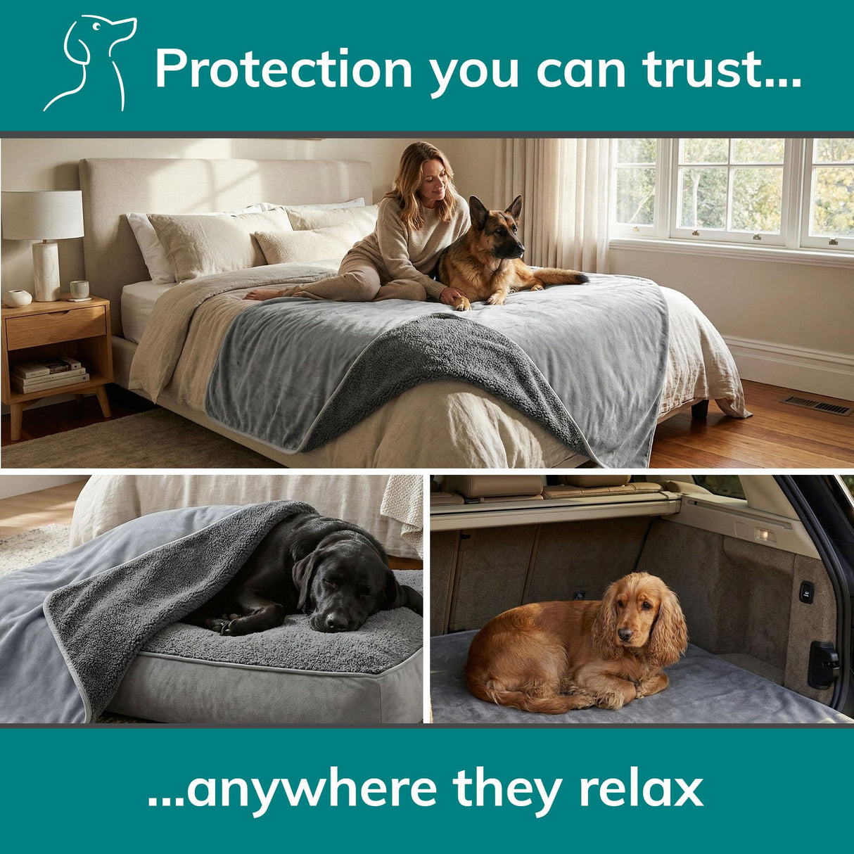 Waterproof Dog Blanket Washable β Dog Waterproof Blanket for Chair & Crate, Reversible Sherpa & Microfiber, Thick 460 GSM Dog Blanket Waterproof, 30x40