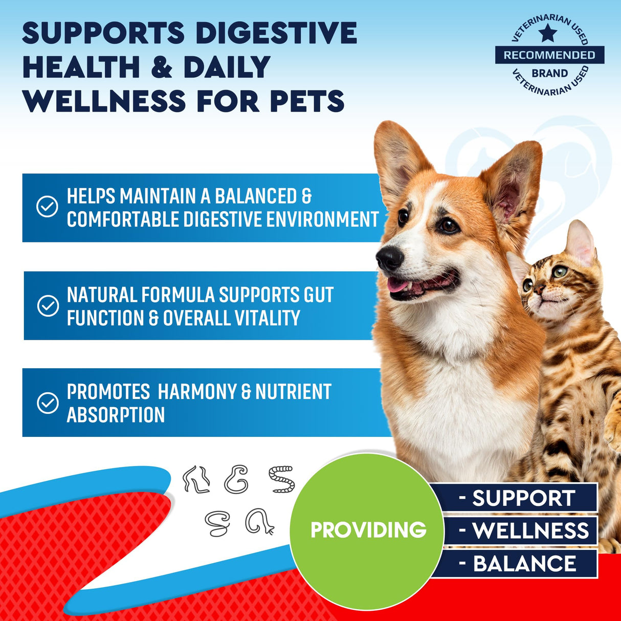 Natural Intestinal Defense for Dogs, Puppies & Cats, Kitten – Herbal Cleanse with Wormwood, Black Walnut – Promotes Healthy Gut – Advanced Broad Spectrum Formula for Large, Medium Small para Perros