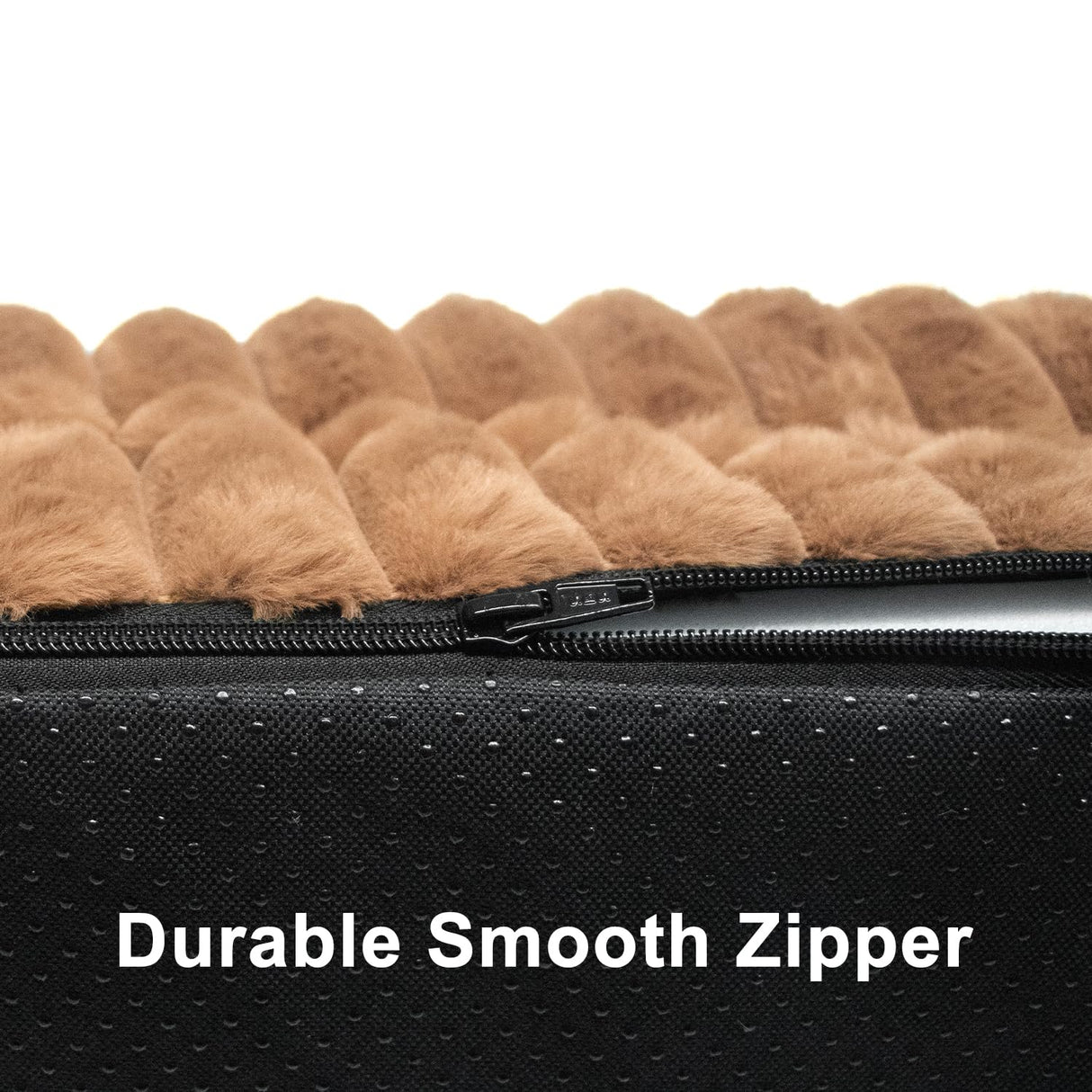 wowohpet Waterproof Orthopedic Dog Bed for Medium Dogs, Medium Non-Slip Pet Beds with Sides, Egg-Crate Memory Foam Dog Couch for Crate Removable Washable Cover, Brown