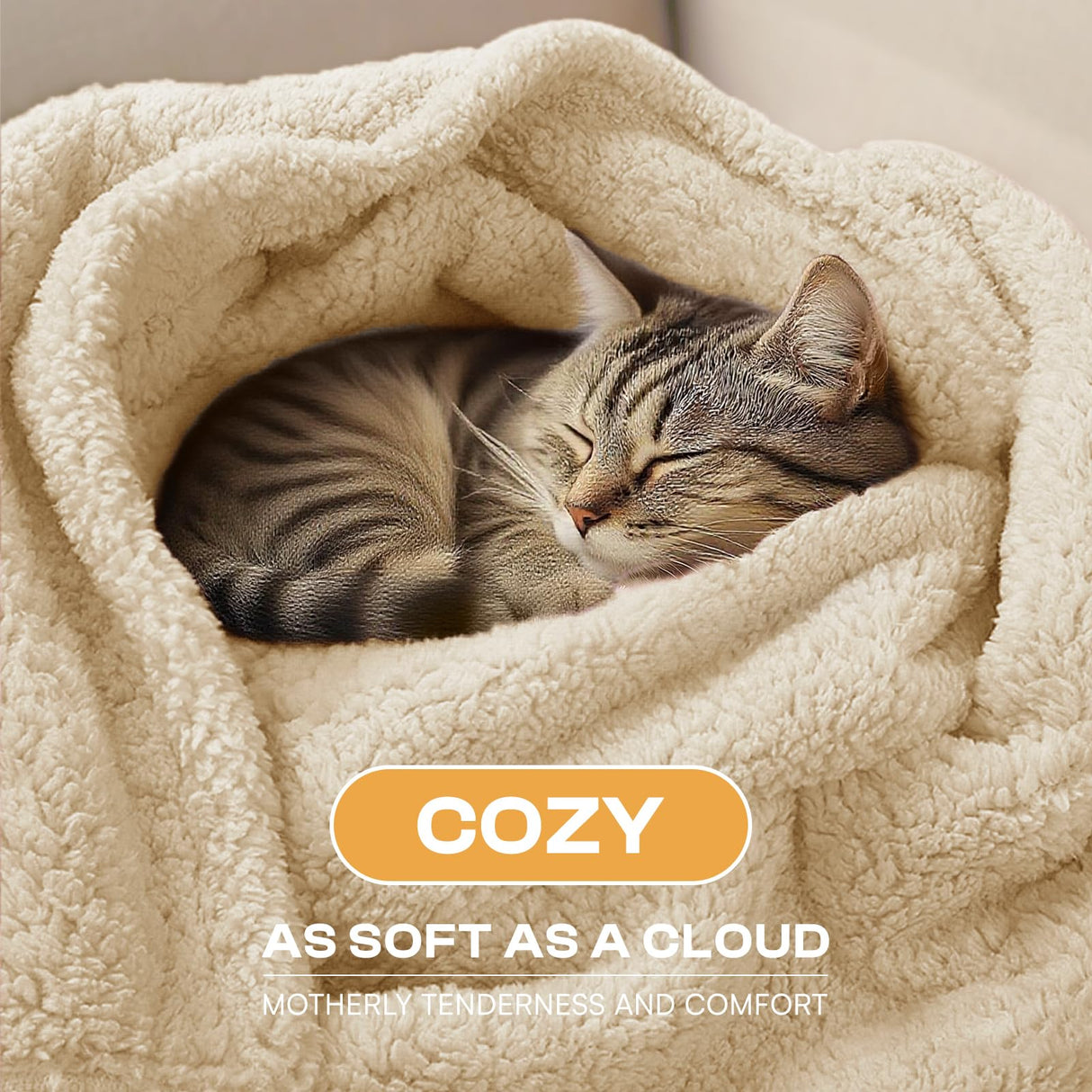 Luciphia Waterproof Pet Blanket for Medium Large Dogs Soft Cat Sherpa Calming Thick Cover Leakproof Cozy Puppy Sofa Bed Car Couch Protector(Beige/Brown,41x31 inches)