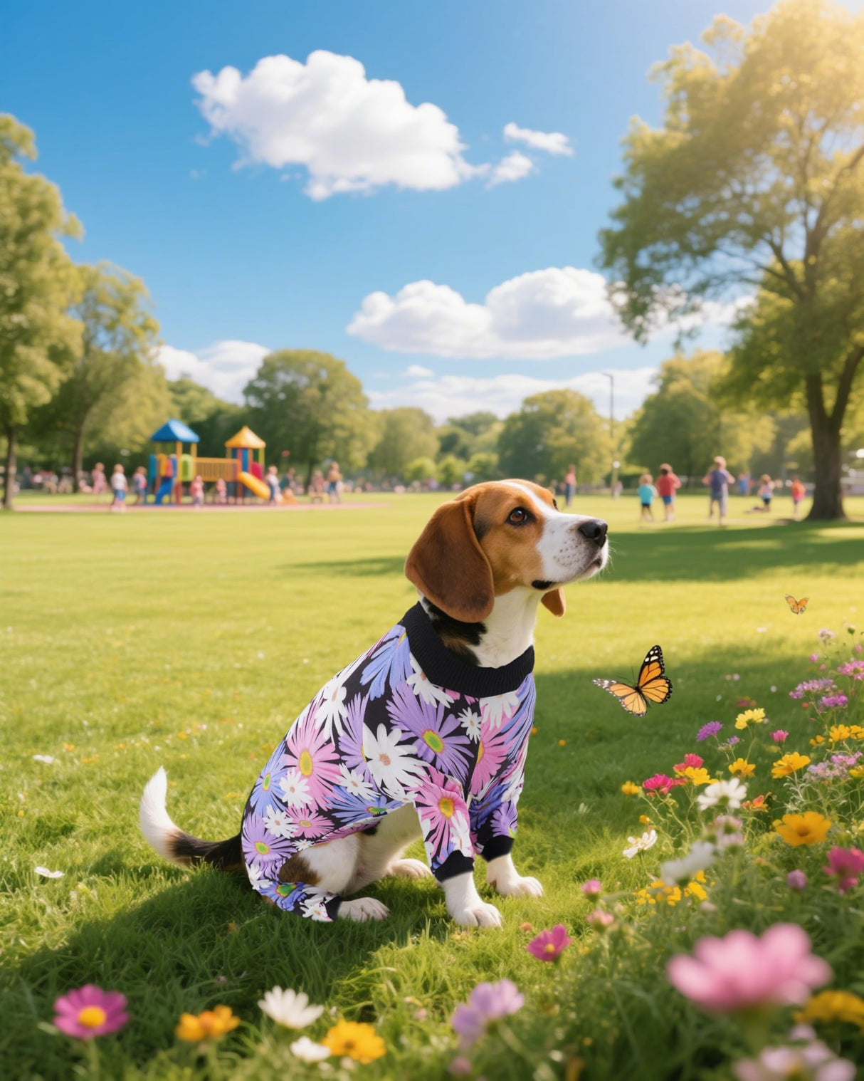 PET SHOW 4 Pack Dog Pajamas for Medium Large Dogs Girl Soft Stretchy PJs Paw Floral Jumpsuit Dog Doughnut Ice Cream Onesies Outfits with Sleeve Pets Breathable Summer Clothes Costume XXL