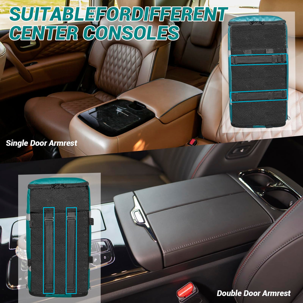 LIWSHWZ Console Dog Car Seat - Portable Travel Dogs Armrest Booster Seat with Absorbent Recyclable Diaper Pad,Dog Seat Belt for Car,Pockets,Zippered Enclosure,for Pets Under 11 lbs