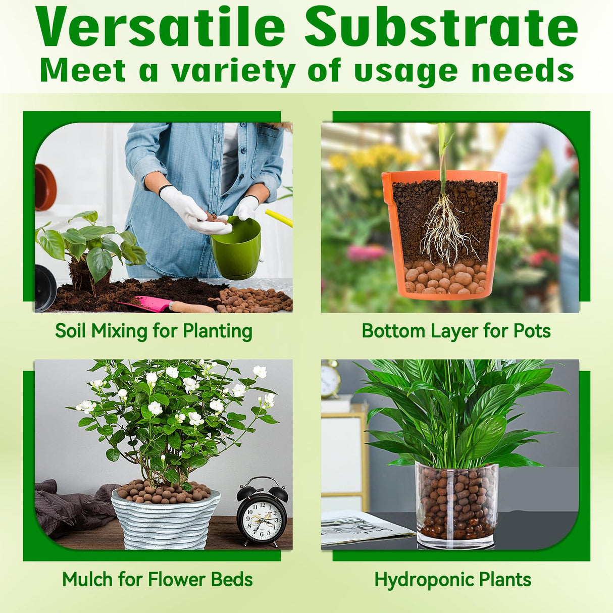 Halatool Reptile Substrate 8QT Leca Clay Pebbles for Reptiles Organic Hydroballs Bioactive Drainage Layer Terrarium Bedding for Leopard Gecko Tortoise Frog Lizard Ball Python