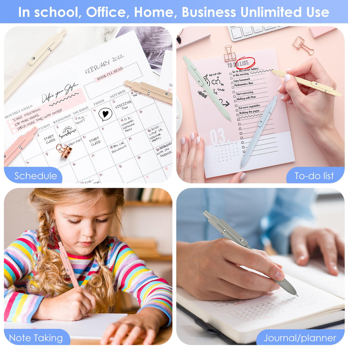 Gel Pens Teacher Nurse Work Office Desk Accessories, Aesthetic Fine Point Smooth Writing Japanese Pen, Stocking Stuffers White Elephant Gifts for Adults Men, Cool Christmas Stuff Gifts for Women Girls
