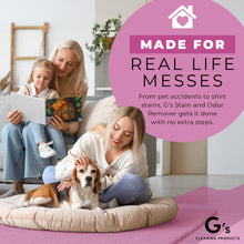 Load image into Gallery viewer, G's Cleaning Biodegradable Stain & Odor Remover Spray – 32 oz Pet Urine Enzyme Cleaner – Pet Odor Eliminator for Home – Cat & Dog Pee Carpet Cleaner – Stain Remover for Rug, Floor, Furniture, Mattress