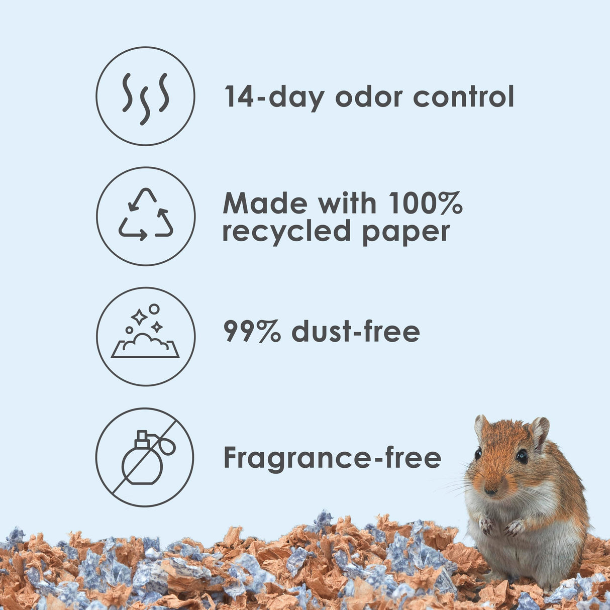 Kaytee Clean & Cozy Natural Paper with Extreme Odor Control Bedding, Made with 100% Recycled Paper