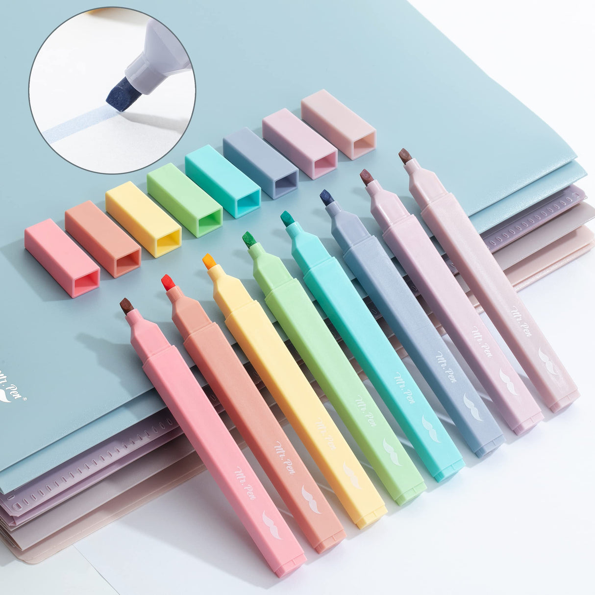Mr. Pen- Aesthetic Highlighters No Bleed, 8 Pack, Candy Colors