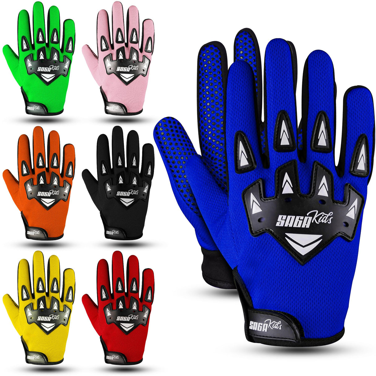 SAGA SPORTS Youth Motocross Gloves β Pro-Grade Protection for Dirt Bike & BMX Riders | High-Performance Gear for Boys & Girls | Built for Future Champions