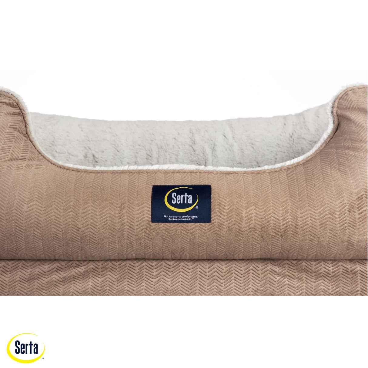 Serta Orthopedic Cuddler Dog Bed for Pets – Chocolate Brown (X-Large)