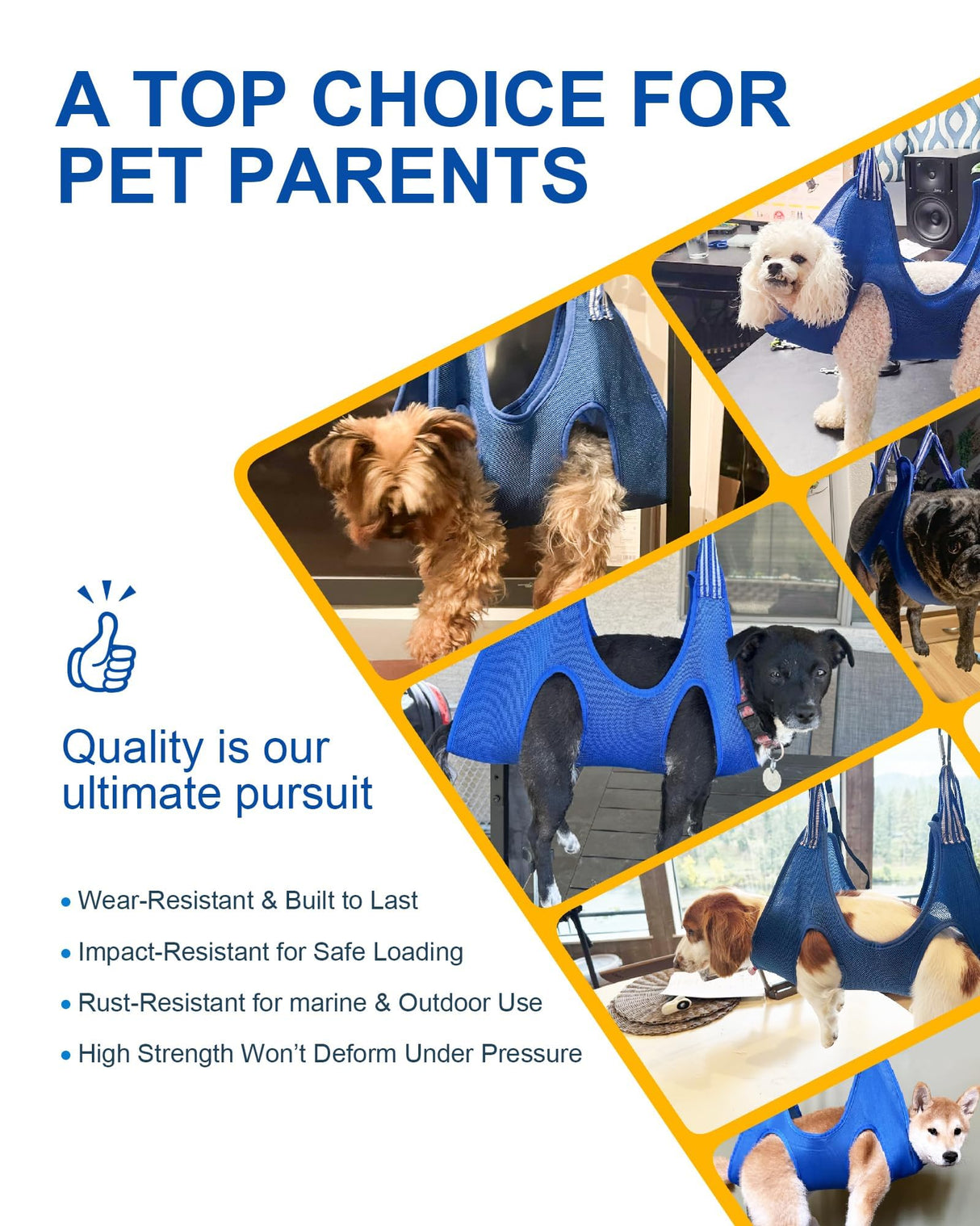 Adjustable Foldable Dog Grooming Arm with Clamp, 26–40 in Height, Safety Hammock & No-Sit Holders, Grooming Restraint for Small & Medium Dogs