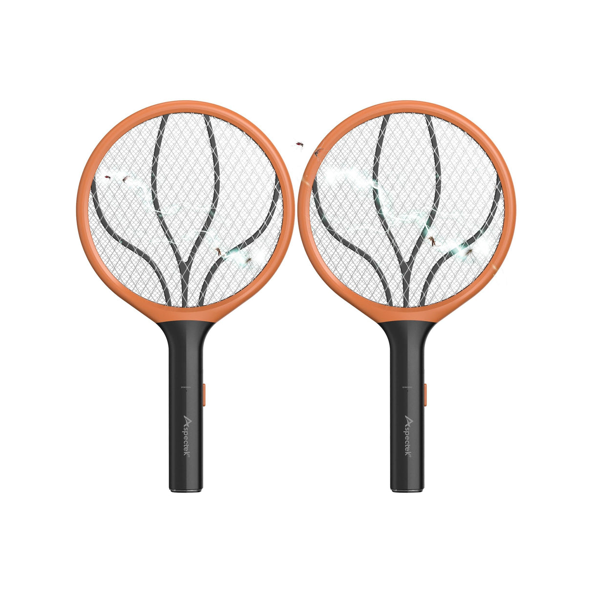 ASPECTEK 2 Pack Electric Fly Swatter,3000V Indoor Outdoor Zapping Racket,Handheld Mosquito Killer,Bug Zapper Battery Powered (2xAA Not Included£©