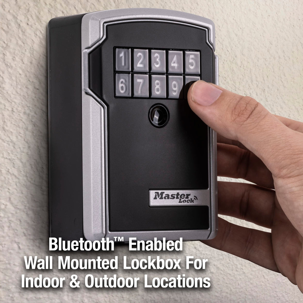 Master Lock Lock Box, Electronic Wall Mount Key Safe, Bluetooth iOS/Android App and Keypad Codes, 3-1/4 in. Wide, 5441EC
