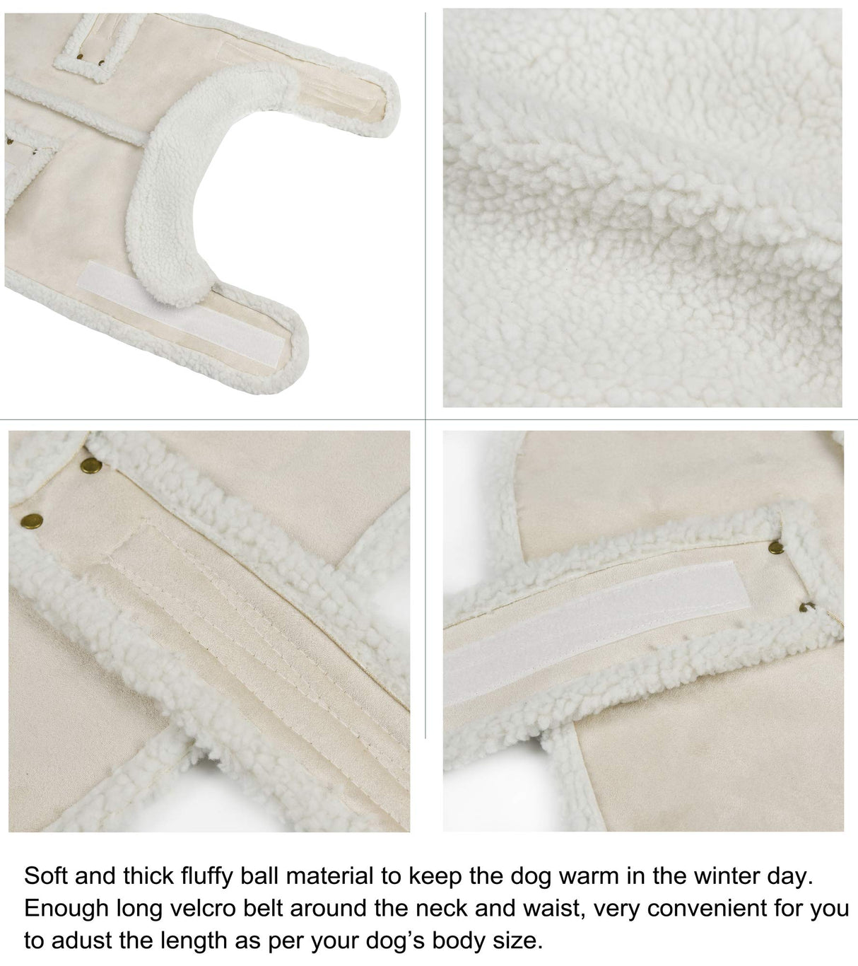 XUANQIFC Dog Coat Jacket, Warm Windproof Dog Sweaters for Small Dogs, Thick Apparelf Fleece Coat for Medium Large Dogs (XX-Large)