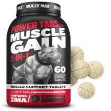 Load image into Gallery viewer, Bully Max 2-in-1 Muscle Builder Chewable Tablets for Puppies & Adult Dogs - Puppy & Dog Vitamins & Supplements for Muscle Gain & Growth - Ultimate Canine Multivitamins for All Breeds & Ages - 60 Tabs