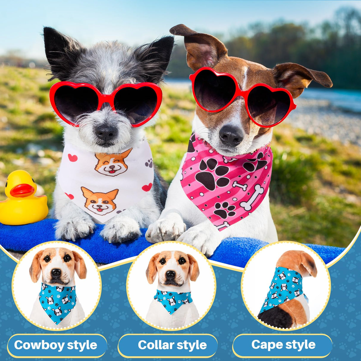 Bunnycool 72 Pcs Dog Bandanas Tie Set Cute Bulks Pet Scarves with Paw Cat Pattern Adjustable Cute Dog Triangle Scarfs Neck Ties for Holiday Birthday Accessories