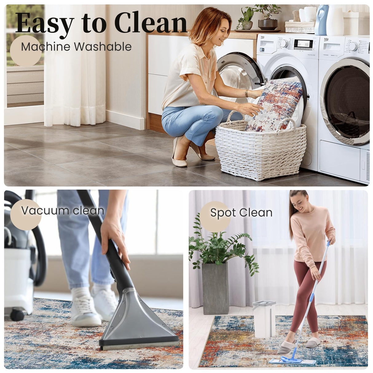 Office Chair Mat for Hardwood Floor & Tile Floor,36"X 48" Heavy Duty Desk Chair Mat for Hard Floors, Under Desk Rug for Rolling Computer Chair,Anti Slip,Low Pile Carpet Floor Protector-Abstract Multii