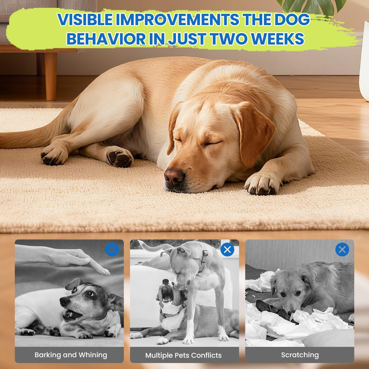Yingsu Dog Calming Diffuser, 4 in 1 Puppy Pheromones Calming Diffuser, Relaxing Pheromone for Dogs Relief Stress Anxiety Reduce Aggression Barking, Help Train Dog to Pee, 2 Diffuser 2 Refill(48ml)