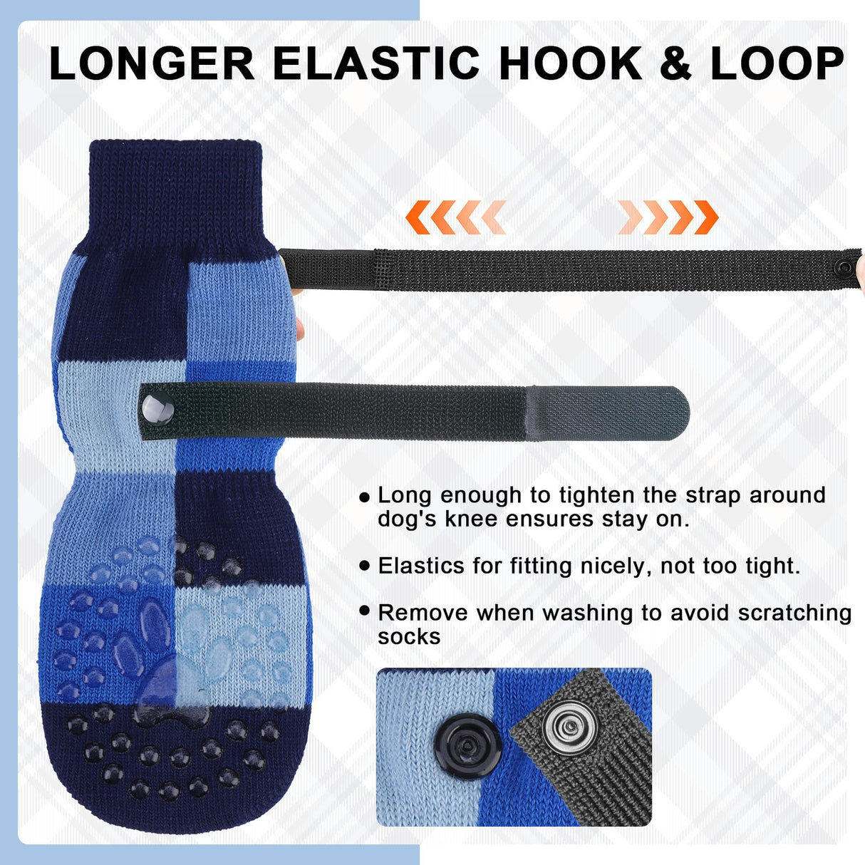 BEAUTYZOO Non Slip Dog Socks to Prevent Licking Paws, Dog Shoes Booties for Hardwood Floors Anti Slip-Thick Grip Works Even When Twisted-Paw Protector for Cold Pavement Small Medium Large Senior Dogs