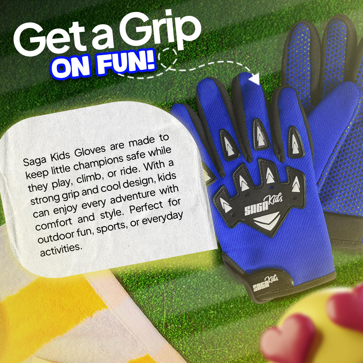 SAGA SPORTS Youth Motocross Gloves β Pro-Grade Protection for Dirt Bike & BMX Riders | High-Performance Gear for Boys & Girls | Built for Future Champions