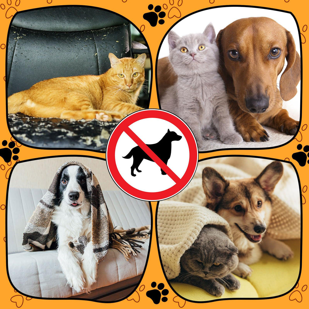 Kigley 2 Pcs Pet Deterrent Mat to Keep Dogs Off Couch, Non-Electric Cat & Dog Deterrent Mat Pain Free Couch Covers to Keep Pets Off Furniture Bed Indoor (72" × 56.3",Coffee)