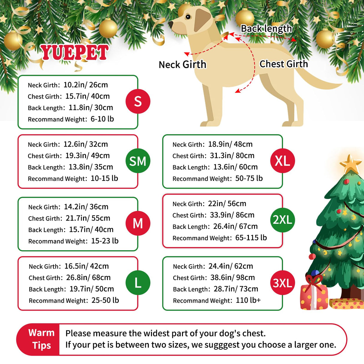 YUEPET Christmas Dog Sweaters Pullover, Reindeer Snowflake Christmas Outfits with Leash Hole, Classic Turtleneck Dog Clothes for Puppies Medium Dogs(XL)
