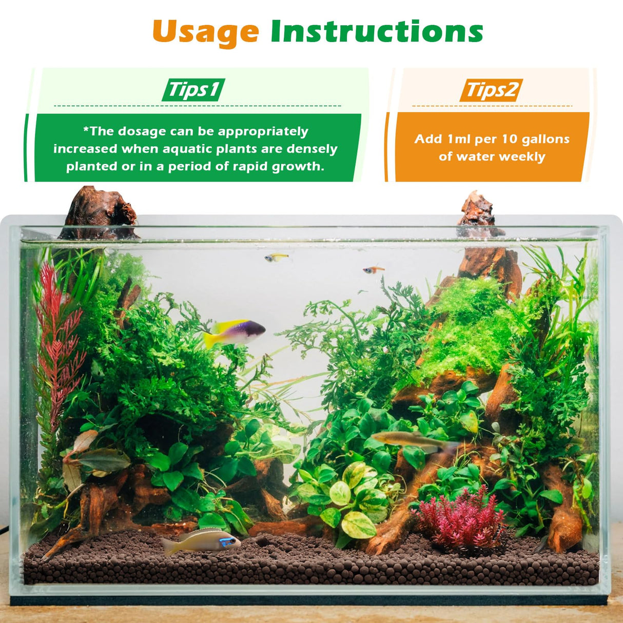 Hygger CO2 HC035 All-in-One Liquid Aquarium Plant Fertilizer - with Essential Micro & Macro Nutrients for Freshwater Planted Tanks, 150ml/500ml/1000ml (150mL)
