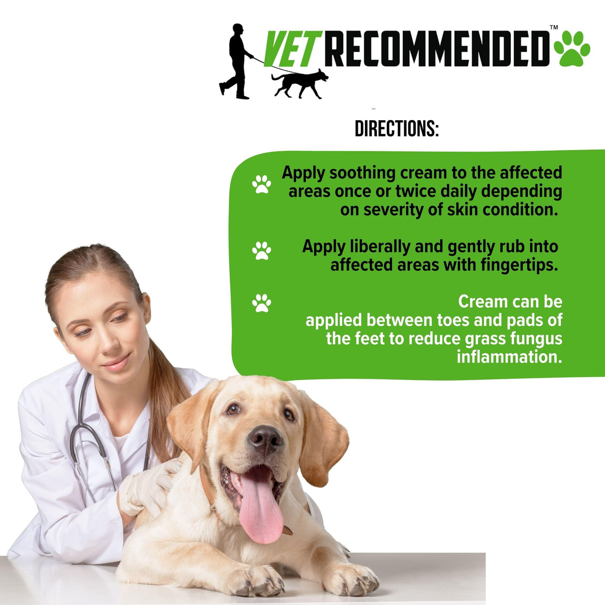 Vet Recommended Dog Dry Skin Cream & Moisturizer - Helps Dog Hair Loss Regrowth - Dry Nose & Cracked Paws - Works with Hot Spots for Dogs - 240ml (8 Oz)