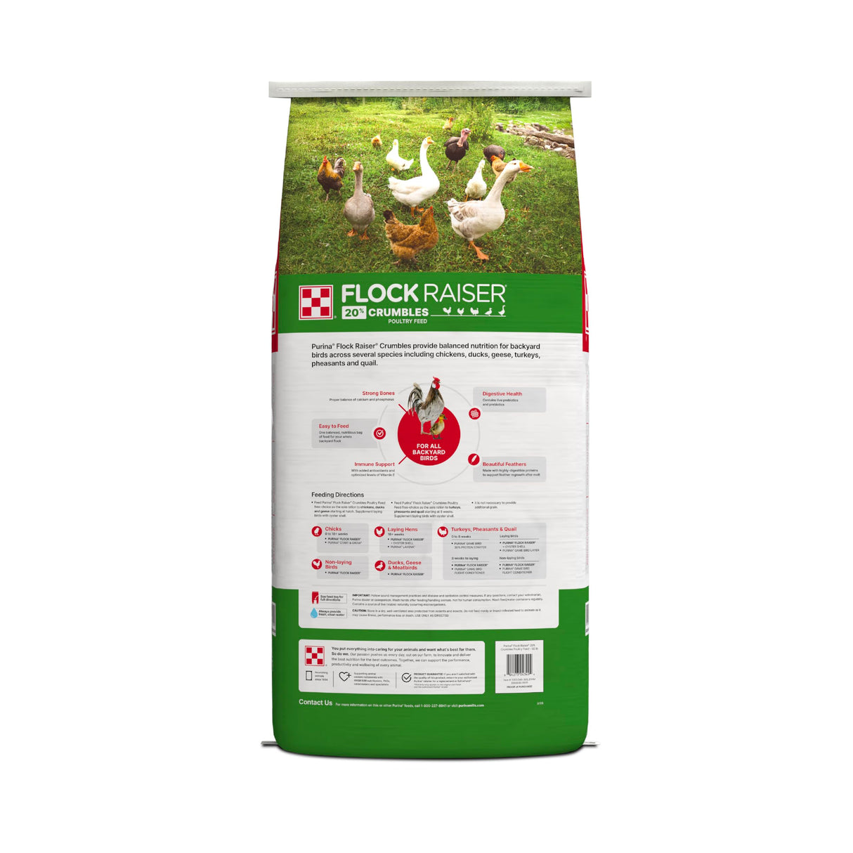 Purina | Flock Raiser Crumbles Poultry Feed | 50 Pound (50 LB) Bag