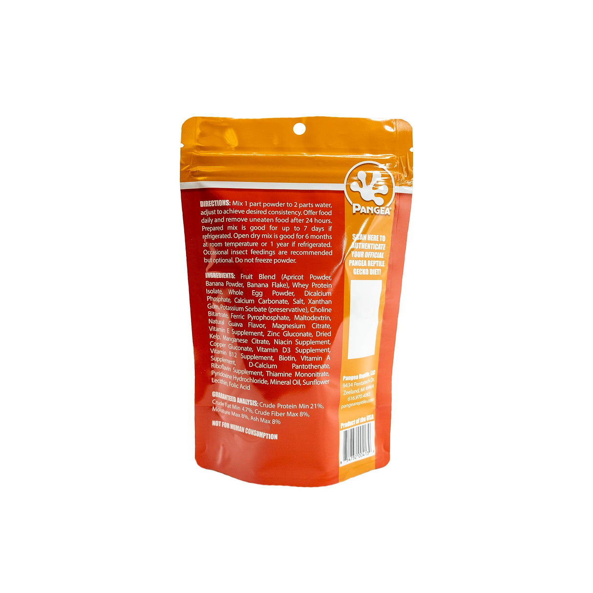 Pangea Fruit Mix Apricot Complete Crested Gecko Food 1/2 lb