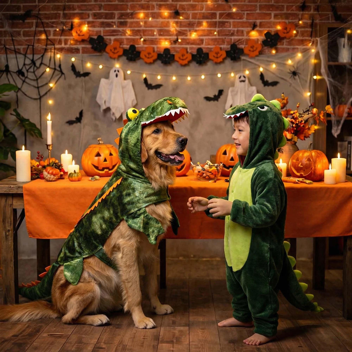 MUYAOPET Large Dog Costume Halloween Dog Crocodile Costume Pets Winter Warm Coat Jumpsuits (XL, Green)