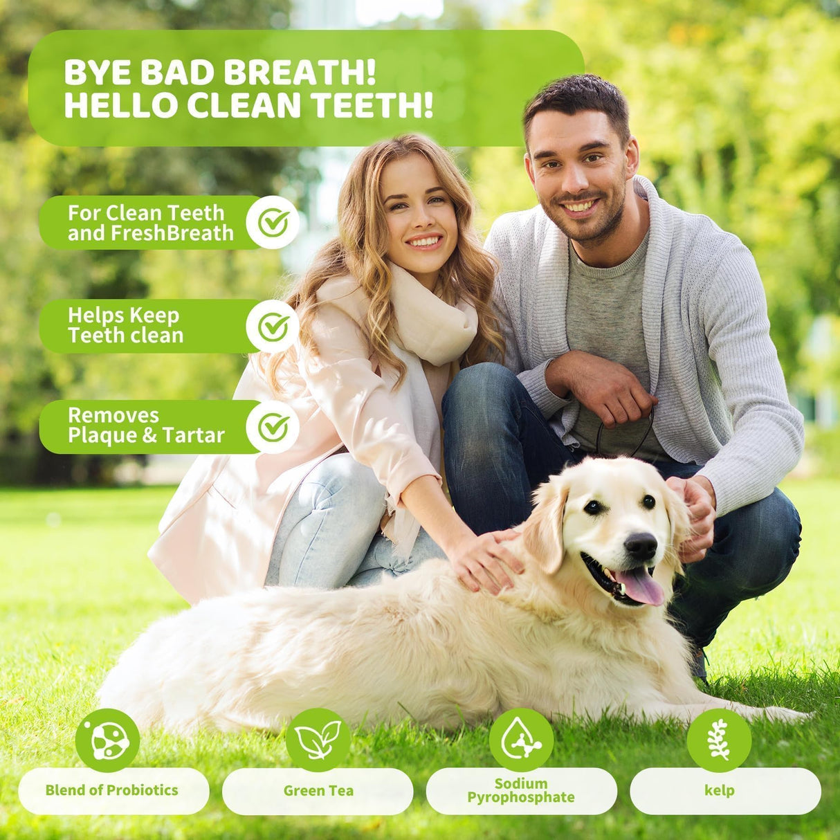Aloevia Dog Dental Powder for Teeth 200g -Enzymatic Plaque & Tartar Remover, Teeth Cleaning Powder for Fresh Breath, 90 Day Supply for All Breeds