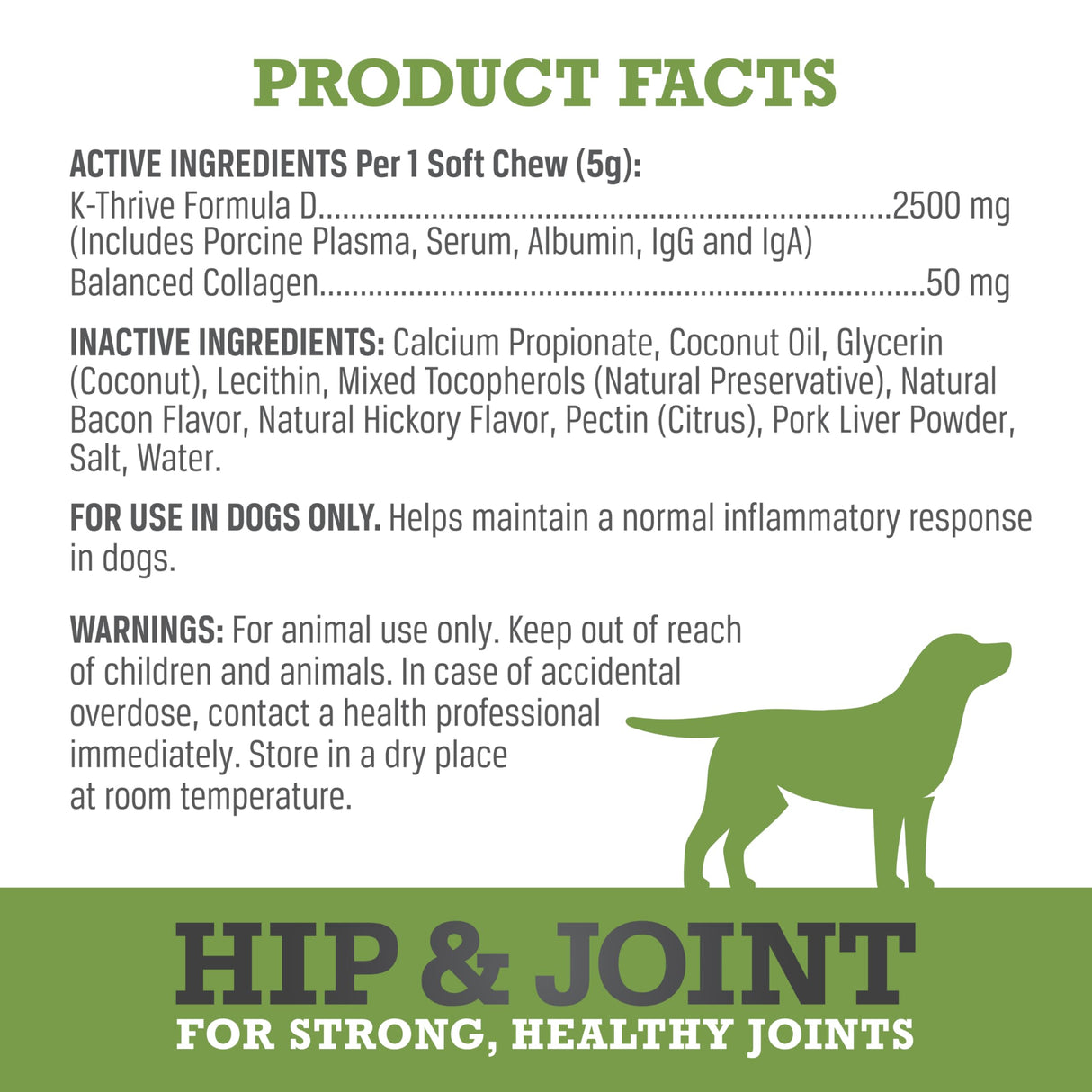 WINPRO Hip & Joint Supplement for Dogs - Plasma Powered Soft Chews for Joint Health & Mobility – Fast-Acting with Collagen & Natural Ingredients for Dogs of All Breeds – 60 Chews
