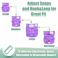 Load image into Gallery viewer, wegreeco Washable Reusable Premium Female Dog Diapers, Medium Large Small Dog Doggie Puppy & Doggy Diapers Female,Period Panties in Heat (Pack of 3, Large)