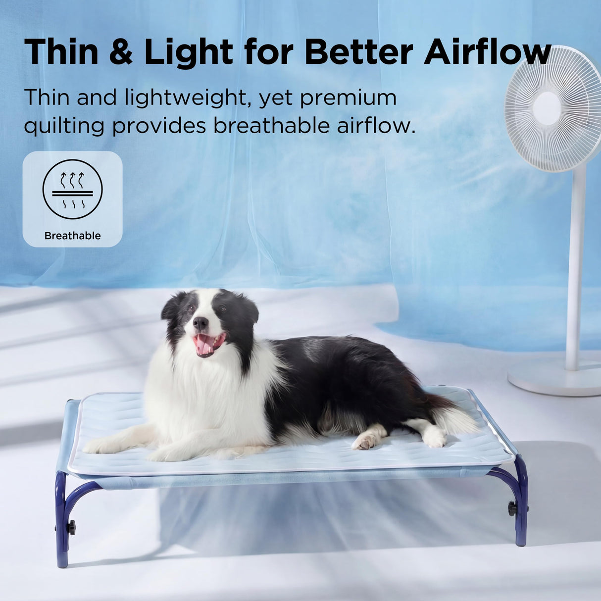 Bedsure Cooling Mat for Small Dogs - Q-Max>0.4 Thin Breathable Crate Pad Indoor for Puppy and Cat with Chill Cool Fiber and Non-Slip Bottom,Portable Washable Kennel Mat in Outdoor Summer, 24x18, Grey