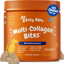 Load image into Gallery viewer, Zesty Paws Multi Collagen Soft Chews for Dogs - for Hip, Joint & Cartilage Support + Skin Health - with Collagen - Plus Eggshell Membrane, Vitamin C & Hyaluronic Acid - 90 Count