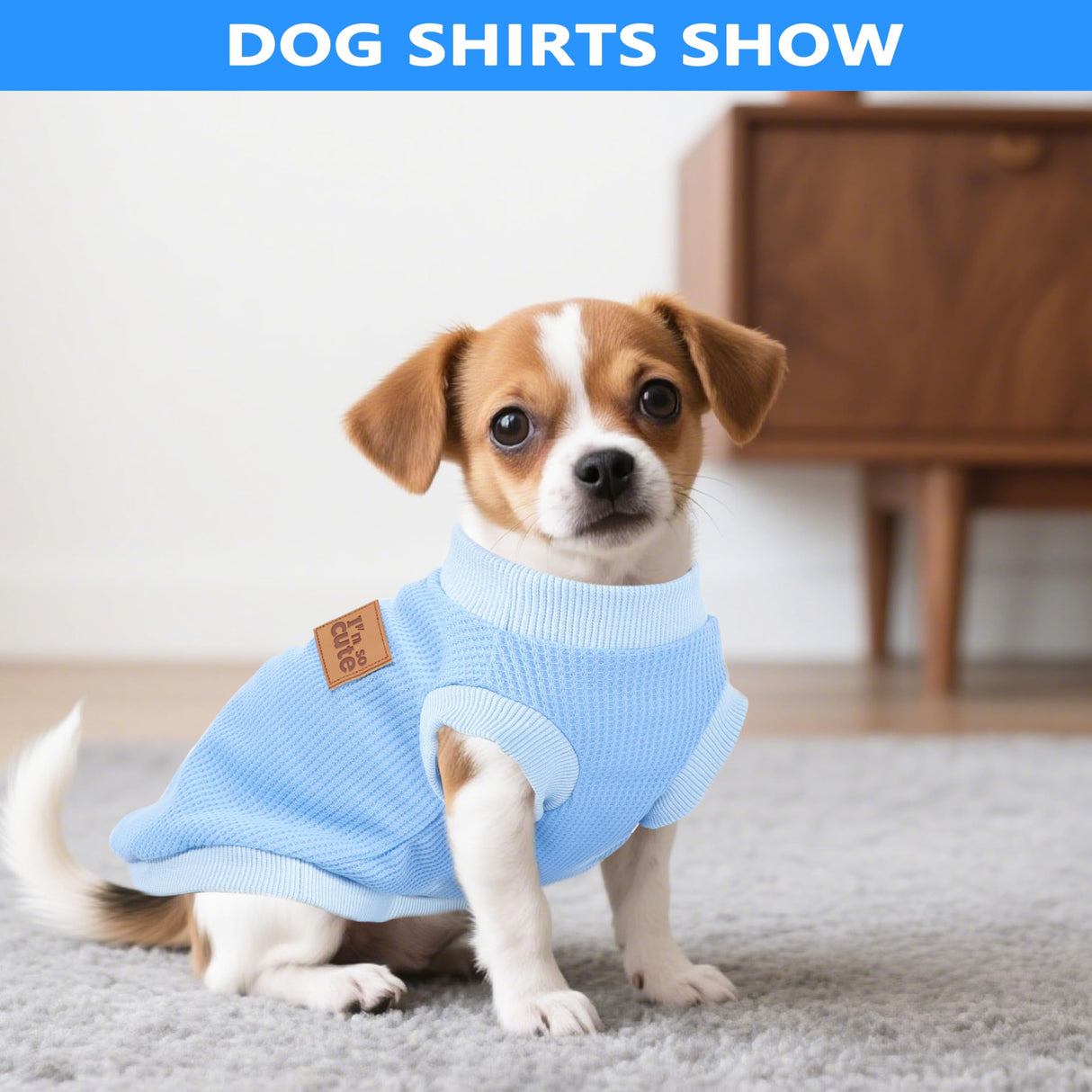 2 Pack Dog Shirt Vest Dog Clothes for Small Dogs Summer Waffle Puppy T-Shirts Soft Sleeveless Pet Clothes Lightweight Medium Large Doggy Outfit Cat Clothing (Blue+Grey, XX-Large)