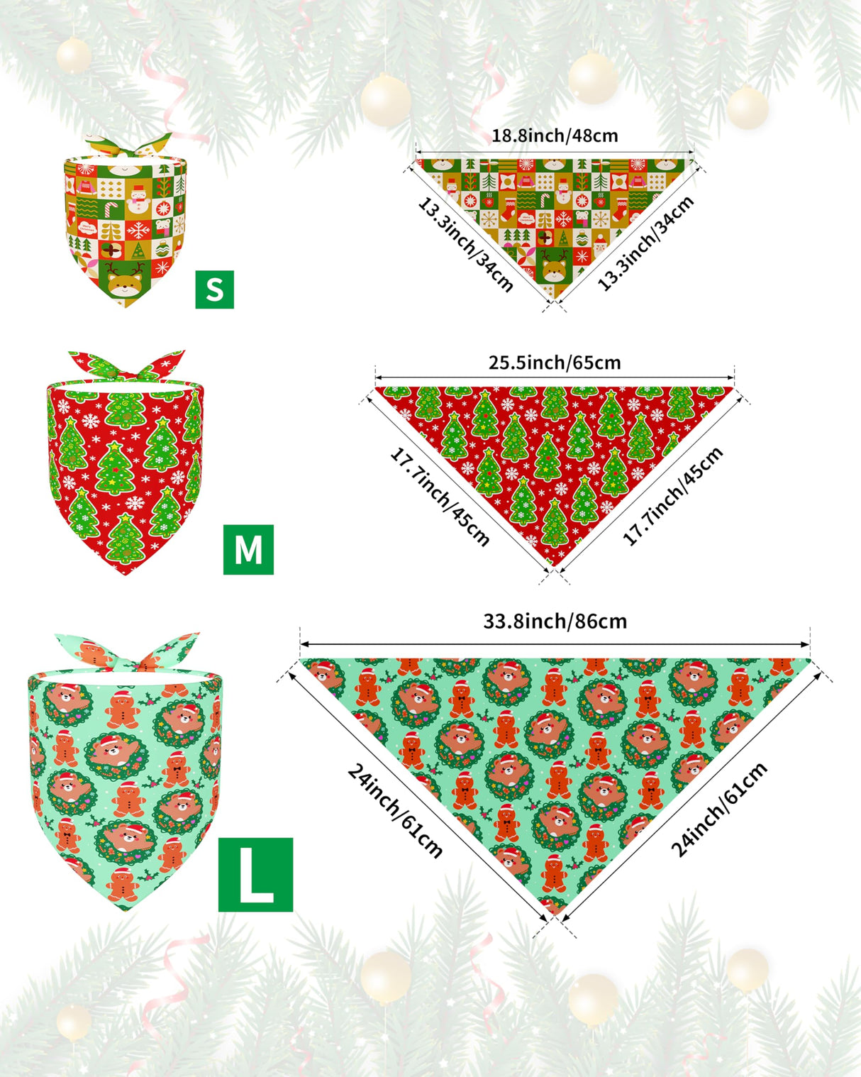 PET SHOW 100 Pack Christmas Dog Bandanas Bulk No Seam Extra Small Dog Scarves XS Xmas Puppy Triangle Bibs Kerchief Set Cats Pet Girl Boy Holiday Party Grooming Accessories, S