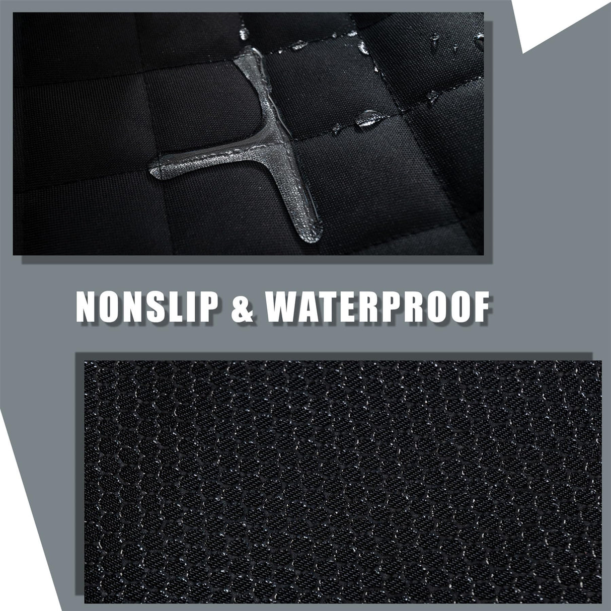 YOVEEKLE Back Car Seat Cover for Dogs, Nonslip Waterproof Dog Car Seat Protector for Rear Bench Stays Securely in Place Fits for Vehicles & SUVs (Black)
