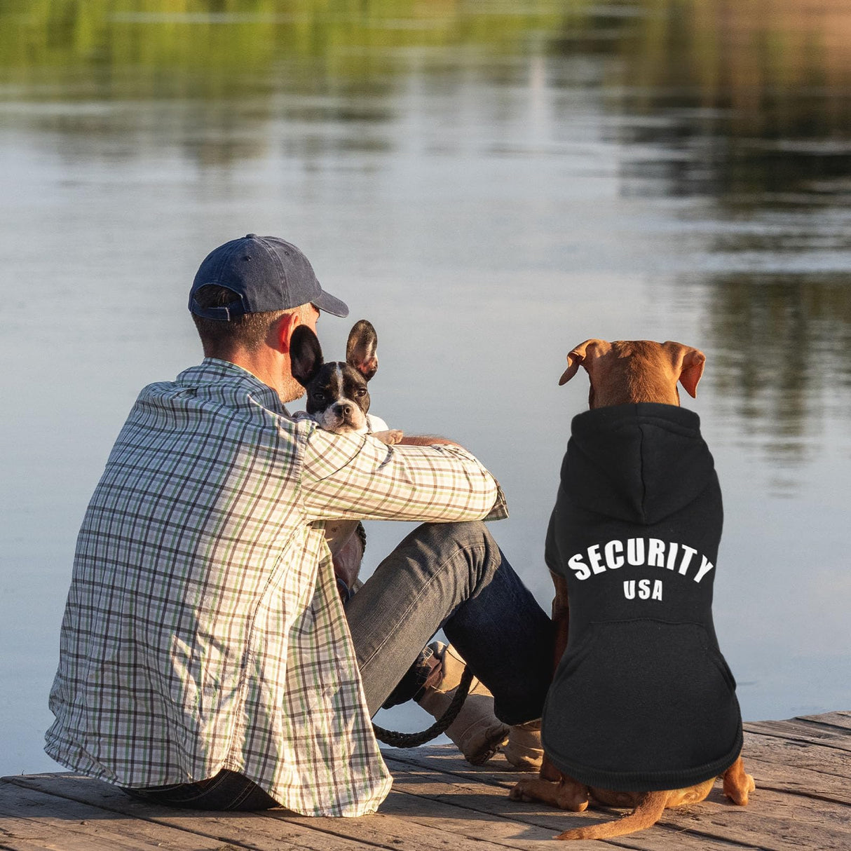 Dog Sweaters for Large Dogs,Security Dog Hoodie Warm Cozy Brushed Fleece Interior Pet Clothes Sweatshirt with Pocket Hoodie for Large Dogs(XXL)